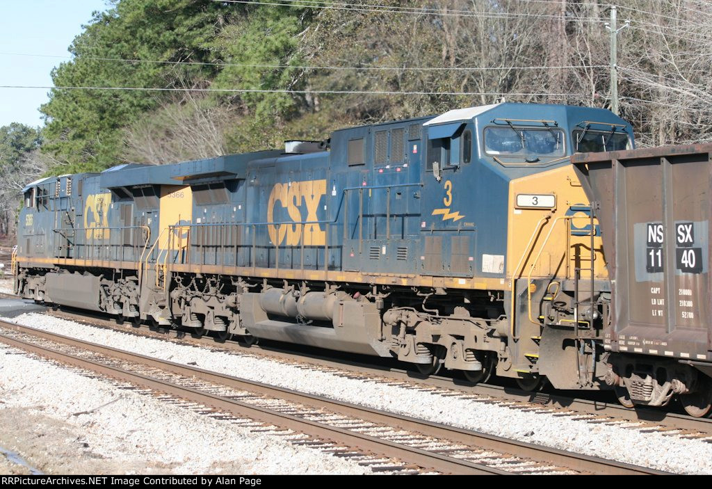 CSX 5366 and 3 cross College Street